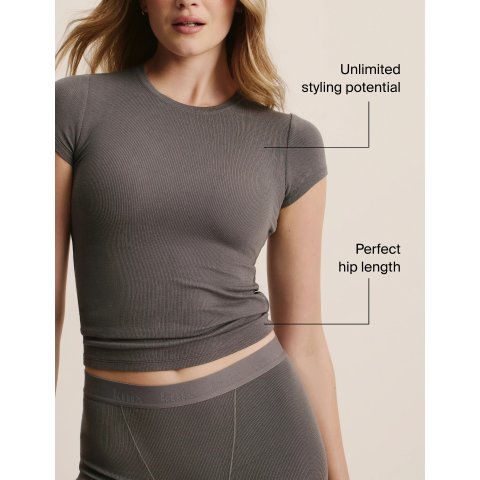 Modal 罗纹短袖T恤