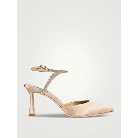 Kamilah 水晶缎面高跟鞋