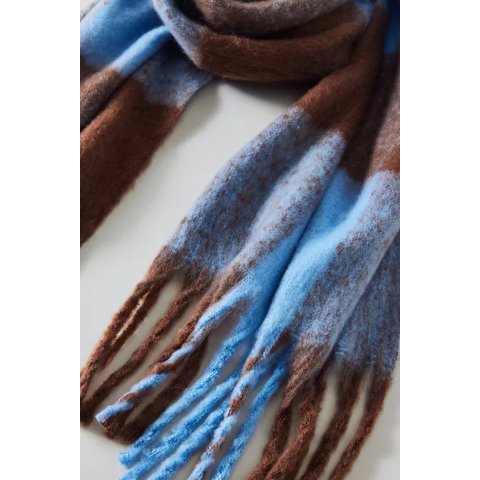 Plaid 格子编织大号围巾