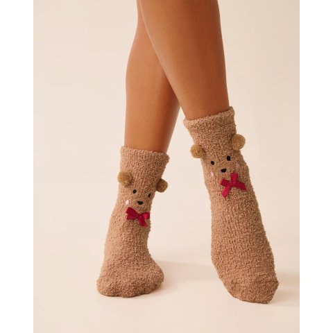 Plush 泰迪熊袜子