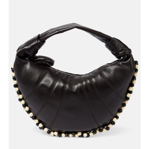 Fortune Mini 珠饰皮革单肩包