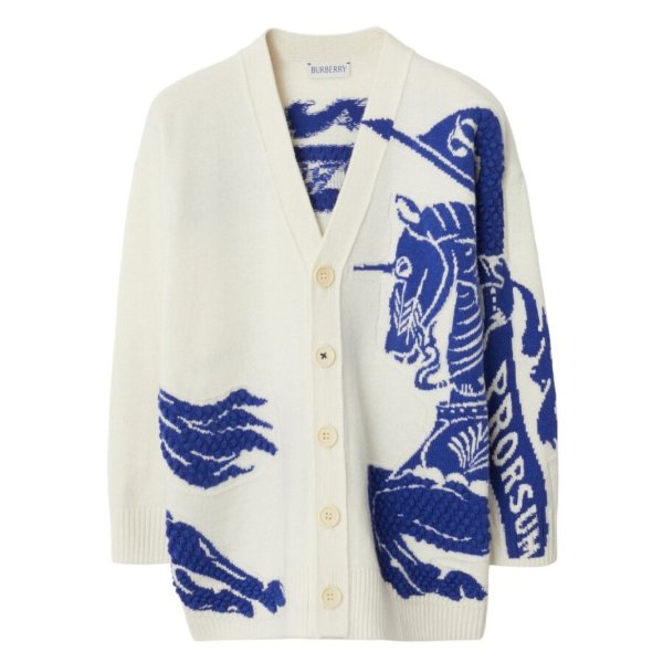 Burberry 骑士徽织花开衫