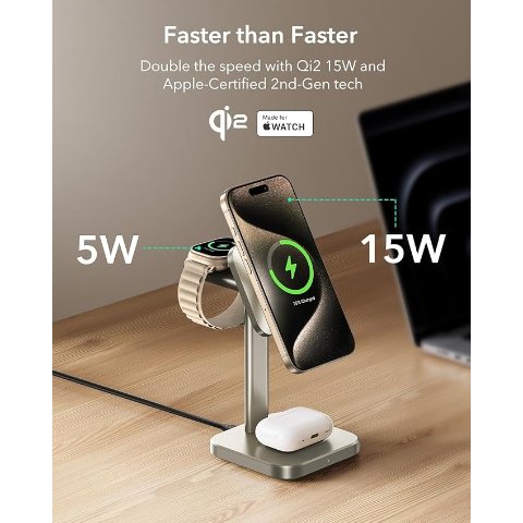 ESRQi2 充电座 15W 浅棕