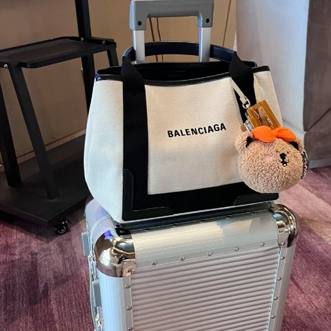 Balenciaga非常经典Balenciaga Navy Cabas XS托特包