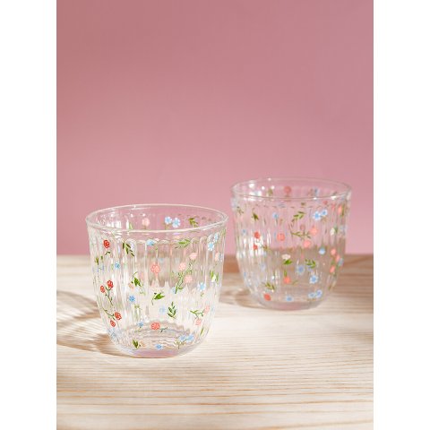 Small Summer Flowers 玻璃杯 2只装