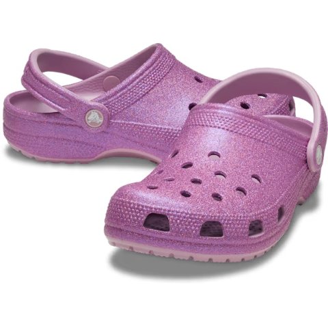 Crocs 闪粉洞洞鞋