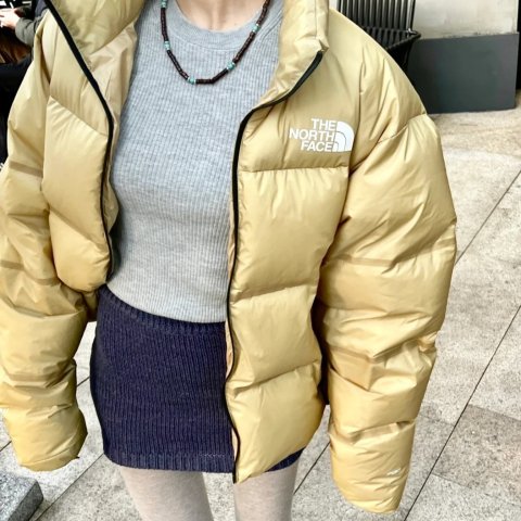 The North Face 1996羽绒服 米色