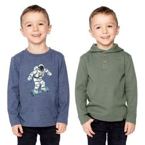 Pekkle 儿童连帽衫长袖T恤套装