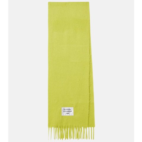 Logo 羊毛混纺围巾