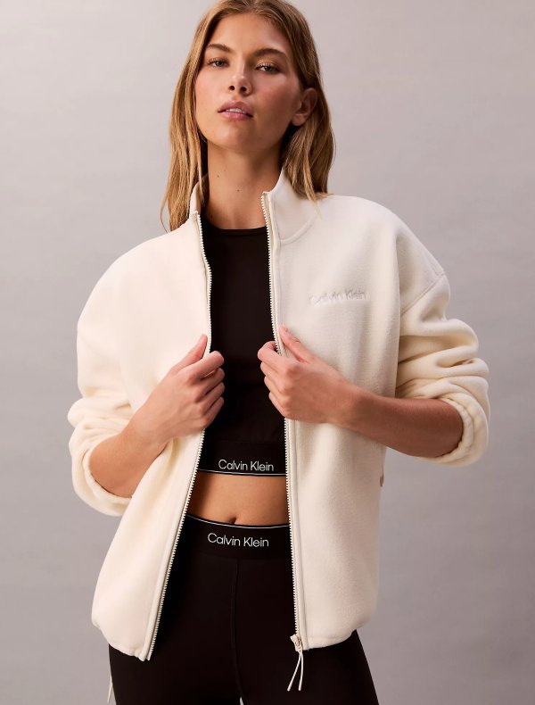 摇粒绒拉链夹克