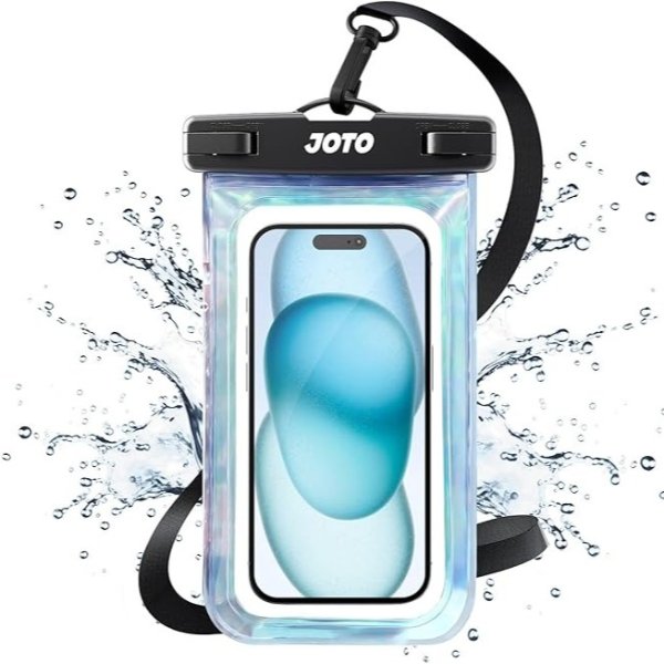 JOTO IPX8 防水手机袋（亮片款 Sparkle）｜适配 iPhone 17/16/15/14/13/Plus