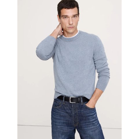 男士羊绒圆领毛衣