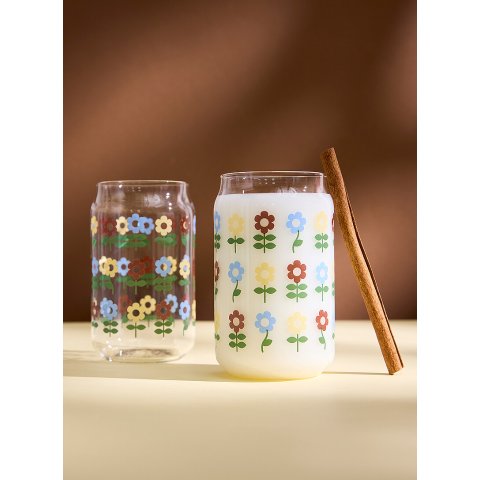 Large flowers 冰咖啡杯 2只装