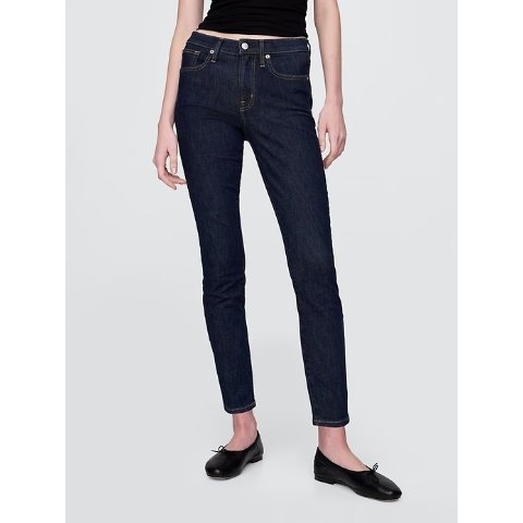 中腰紧身牛仔裤