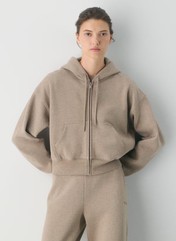 Cozy Sweatfleece 女版宽松连帽拉链衫
