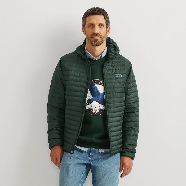 Microlight 男款连帽羽绒夹克