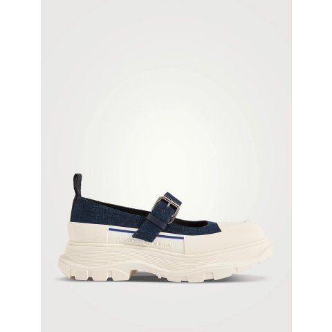 Alexander McQueen Tread Slick 牛仔玛丽珍鞋