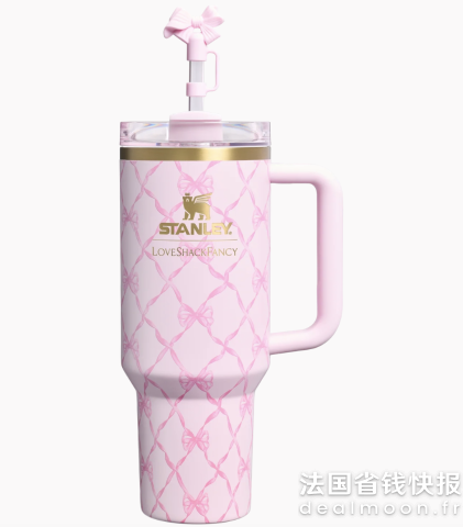 Stanley 1913 保温杯 40oz-Baby Bow Pink Peppermint