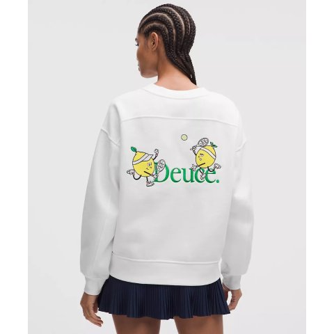 Perfectly Fleece 圆领卫衣 网球图案