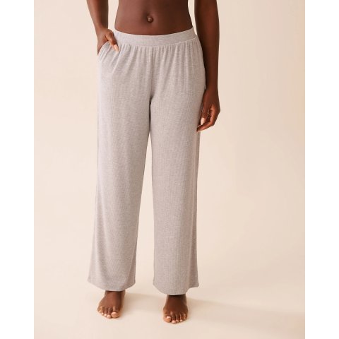 Modal 羊毛罗纹长裤