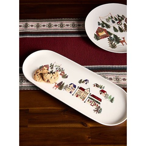 Magical Village 圣诞椭圆托盘