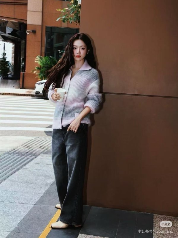 Speed Stripe 粉色开衫