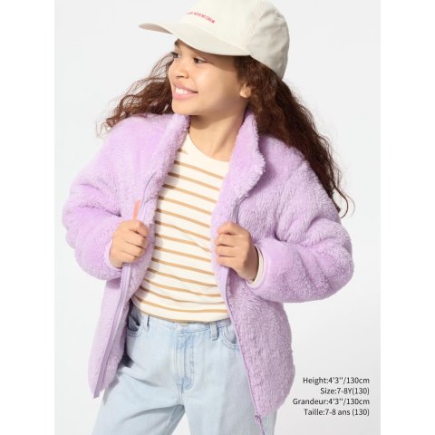 Uniqlo儿童绒毛夹克 全拉链