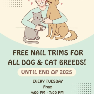 Pet Valu🐾每周二免费宠物剪指甲💅...