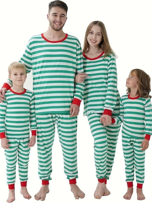 Family 圣诞情侣棉质睡衣套装