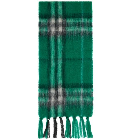 Green Check 羊毛围巾 毛海