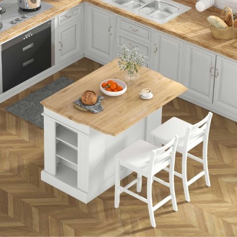 厨房岛台+吧凳 3件套