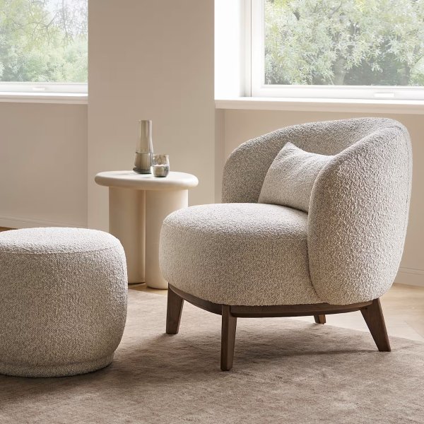 单人沙发椅+脚踏