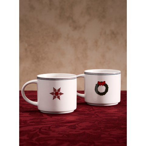 Snowflake 杯子 圣诞款 2只装