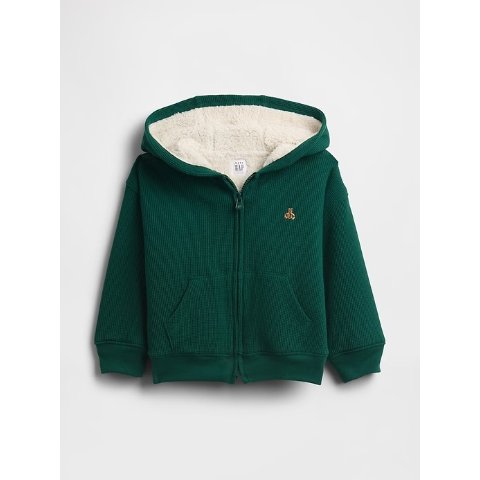 Baby/Toddler 抓绒连帽拉链卫衣