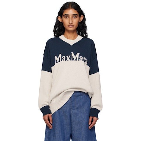 Luigi 奶白蓝毛衣