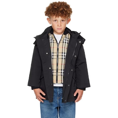 儿童黑米色羽绒套装