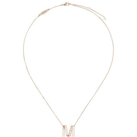 ‘M’字母吊坠项链