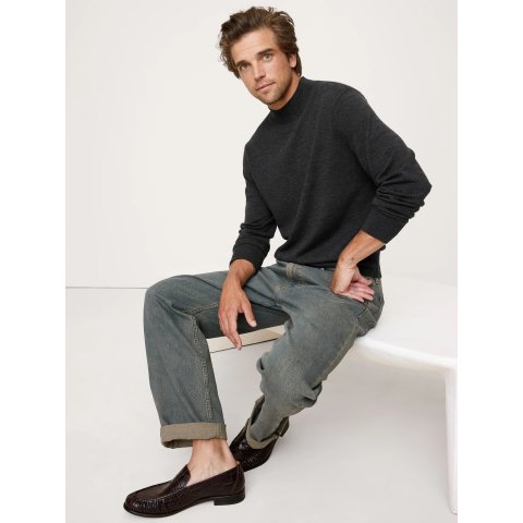 美利奴羊毛高领毛衣