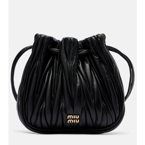 Matelasse 皮革水桶包