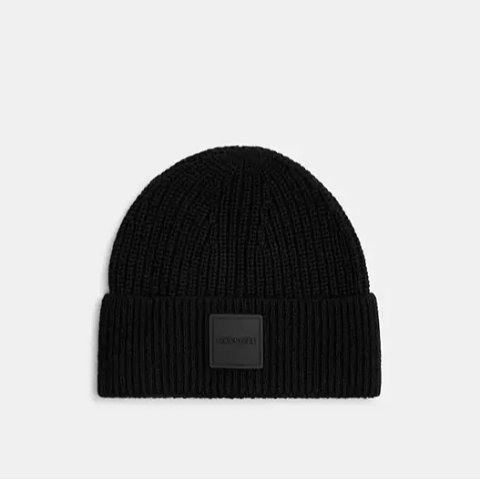 Knit 橡胶标志针织帽