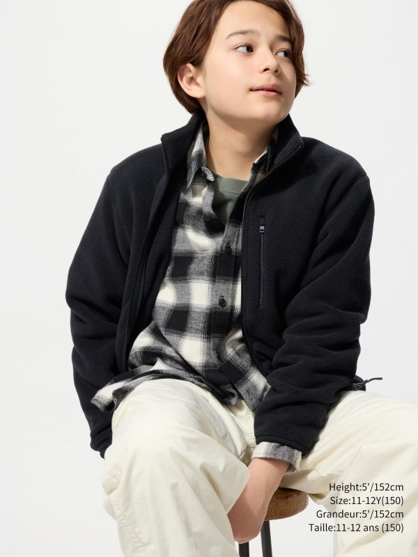 儿童抓绒全拉链夹克