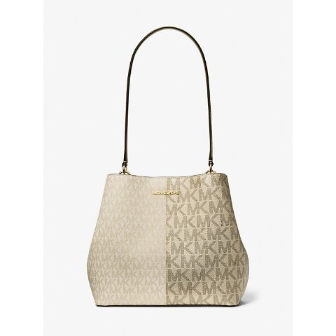 Pratt 中号双色金属标志单肩包