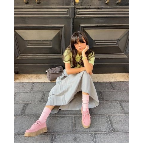 Torhill Bee 麂皮 玫瑰粉饼干鞋