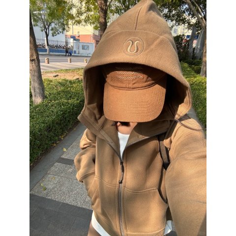 Scuba 宽松拉链连帽卫衣