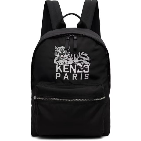 Kenzo Happyer Tiger 双肩包 黑色