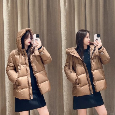 Seie 棕色羽绒夹克