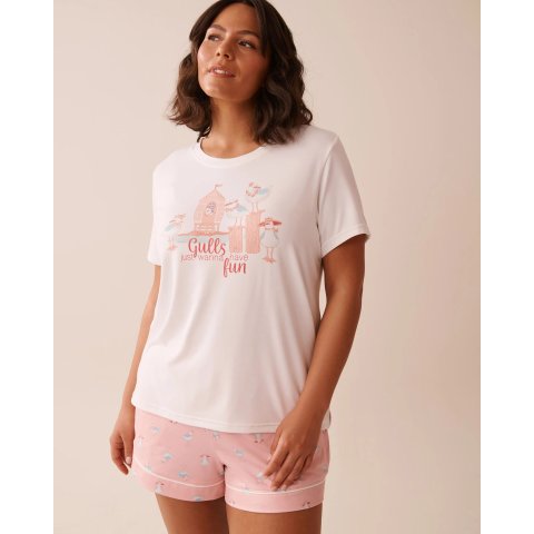 Seagull Print 超柔T恤