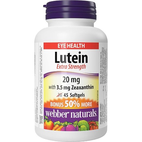 Webber Naturals 叶黄素软胶囊 20mg 45粒
