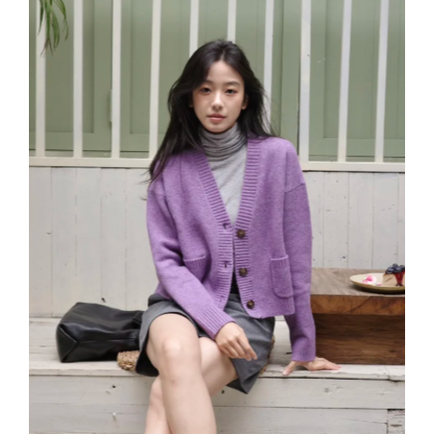 舒芙蕾纱线短款开衫