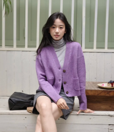 舒芙蕾纱线短款开衫